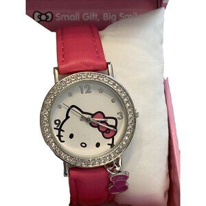 Hello Kitty  Analog Wrist Watch in Pillowed Gift Box Teens Ladies rhinestone